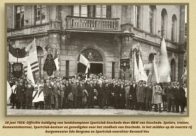 Huldiging Sportclub Enschede 1928